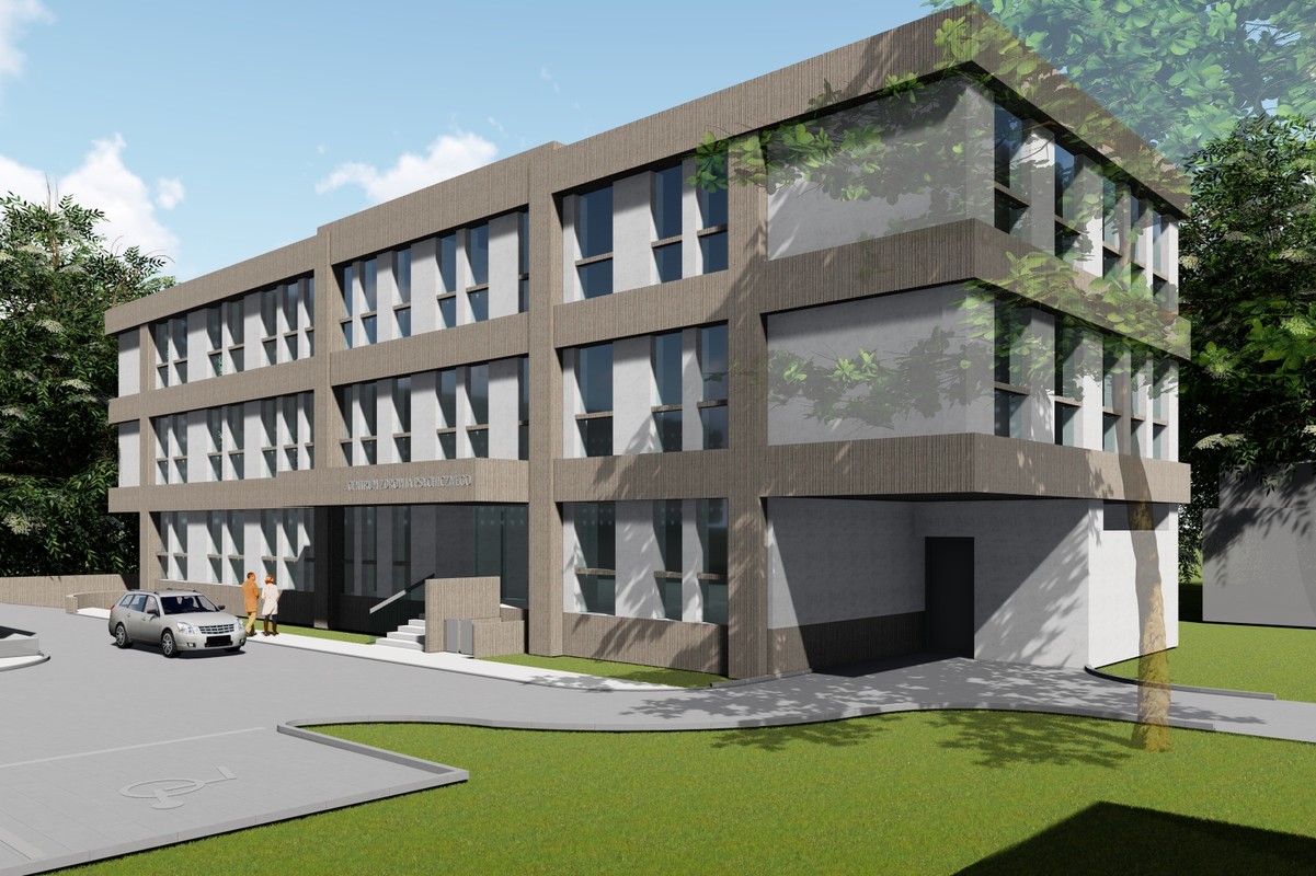 Wizualizacja budynku Centrum Zdrowia Psychicznego w Bydgoszczy, graf. KPIM