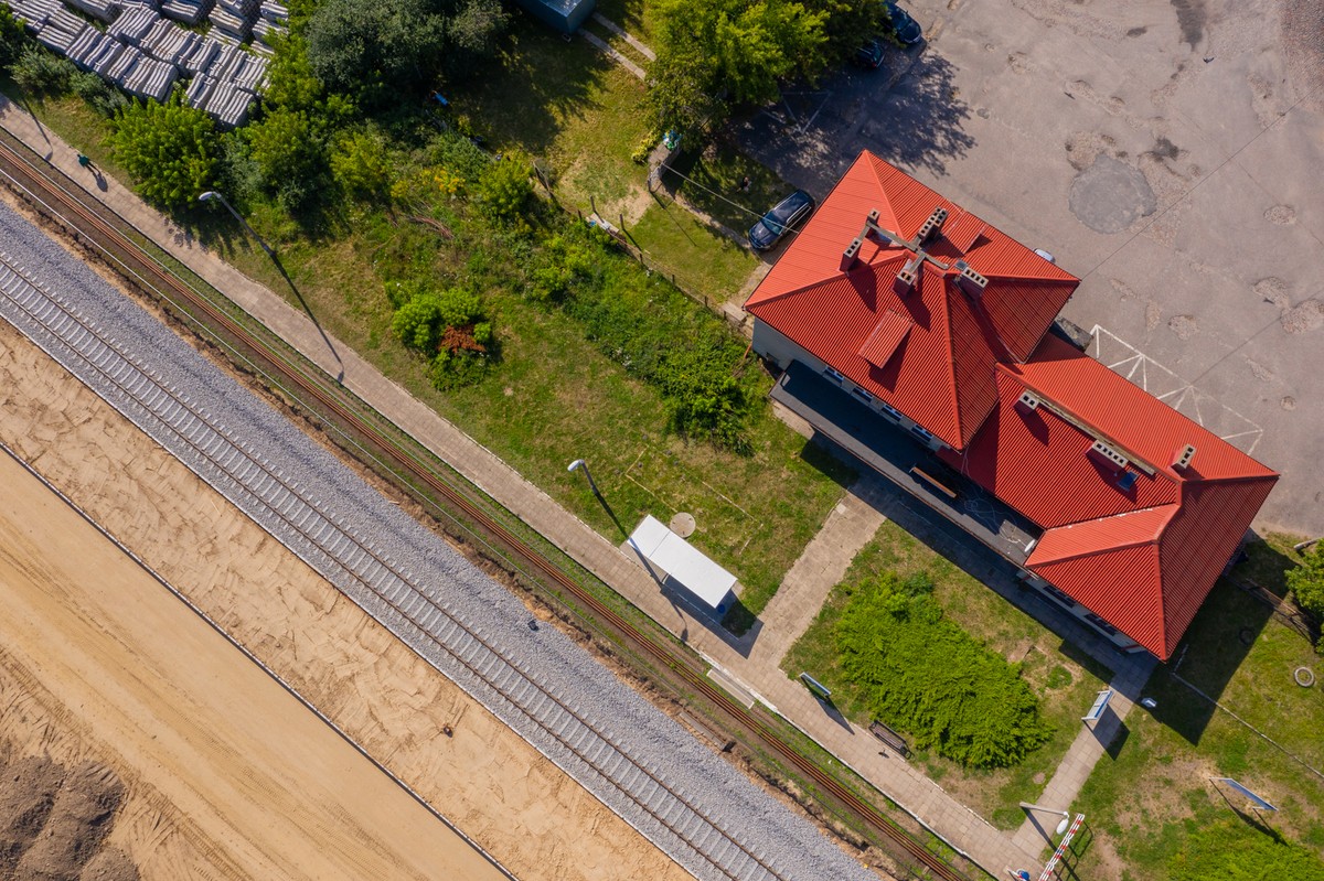 Railway infrastructure renovation in Rypin, photo by Mikołaj Kuras for the UMWKP