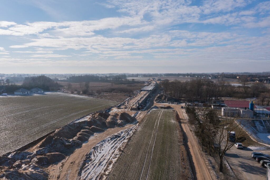 Construction of the Mogilno bypass, photo by Mikołaj Kuras for the UMWKP