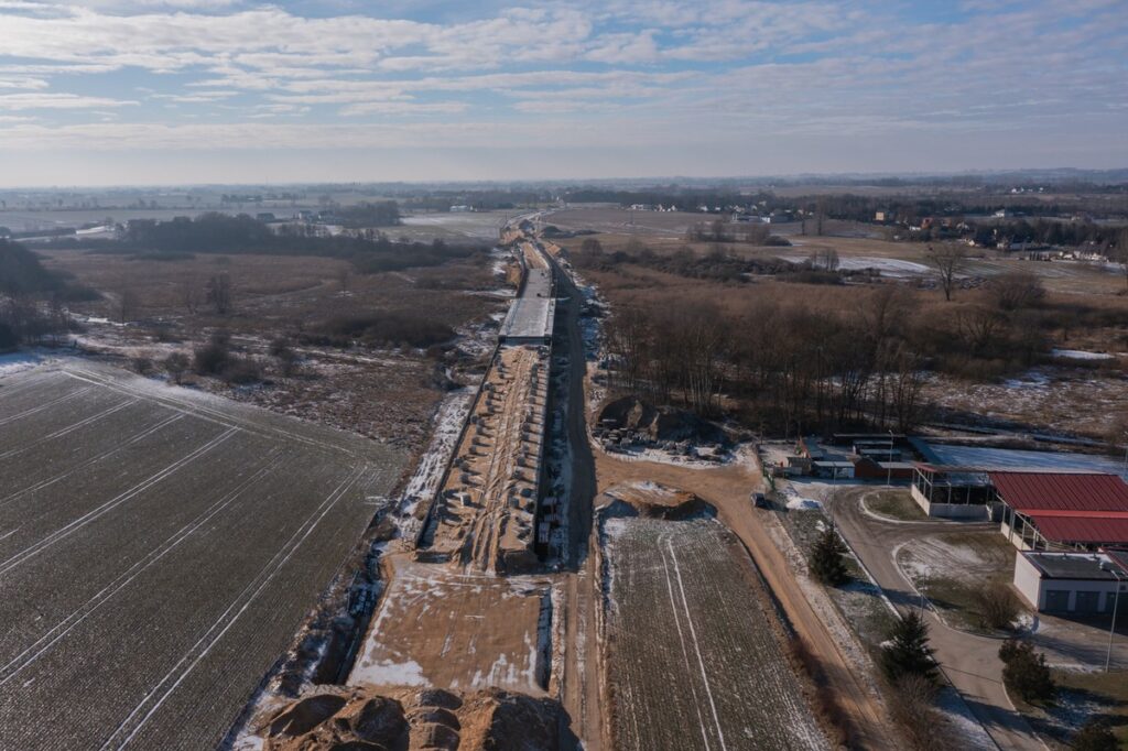 Construction of the Mogilno bypass, photo by Mikołaj Kuras for the UMWKP