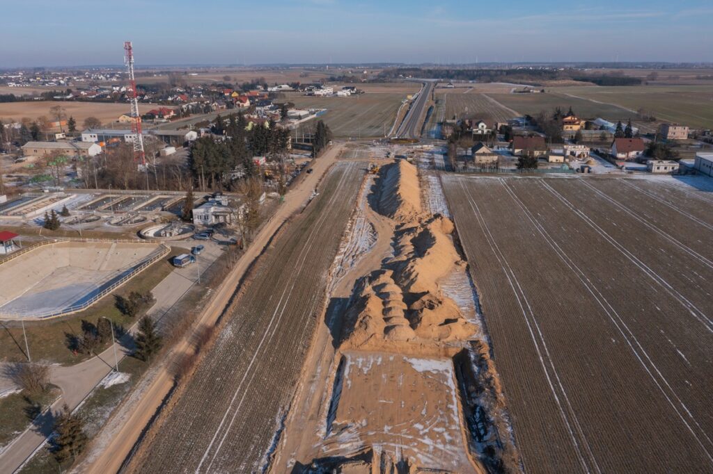 Construction of the Mogilno bypass, photo by Mikołaj Kuras for the UMWKP
