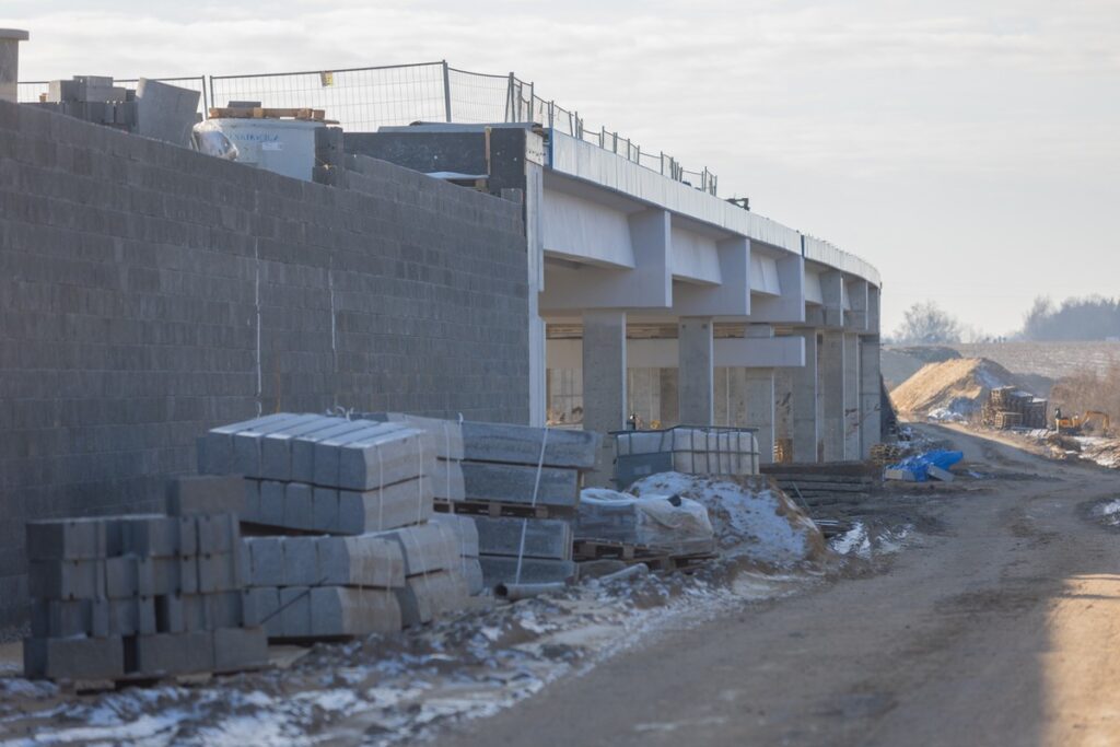 Construction of the Mogilno bypass, photo by Mikołaj Kuras for the UMWKP