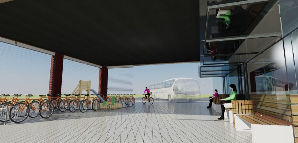 Wizualizacja nowego dworca autobusowego w Rypinie, fot. KPTS