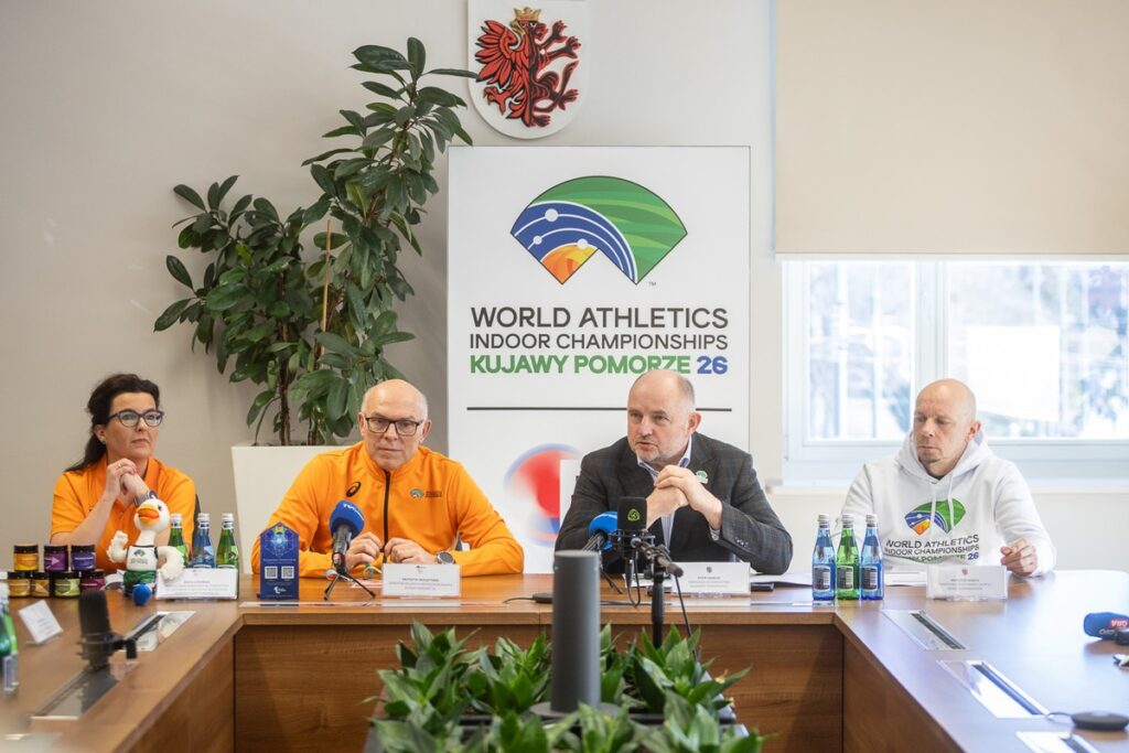 Conference regarding the World Indoor Championships Kujawy–Pomorze 26, photo by Szymon Zdziebło/tarantoga.pl for the UMWKP