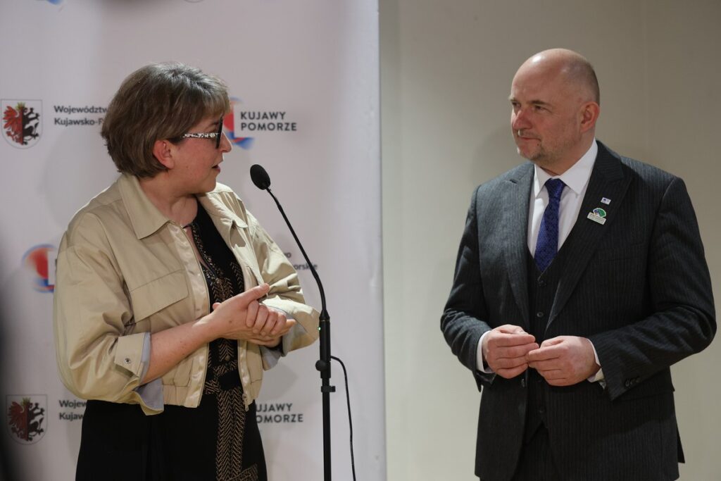 Press briefing before the seminar CoR NAT Commission in Toruń, photo by Mikołaj Kuras for UMWKP