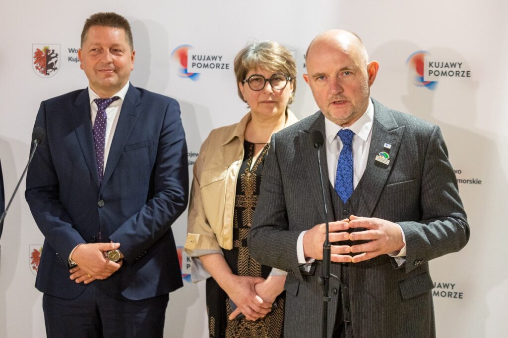 Press briefing before the seminar CoR NAT Commission in Toruń, photo by Mikołaj Kuras for UMWKP