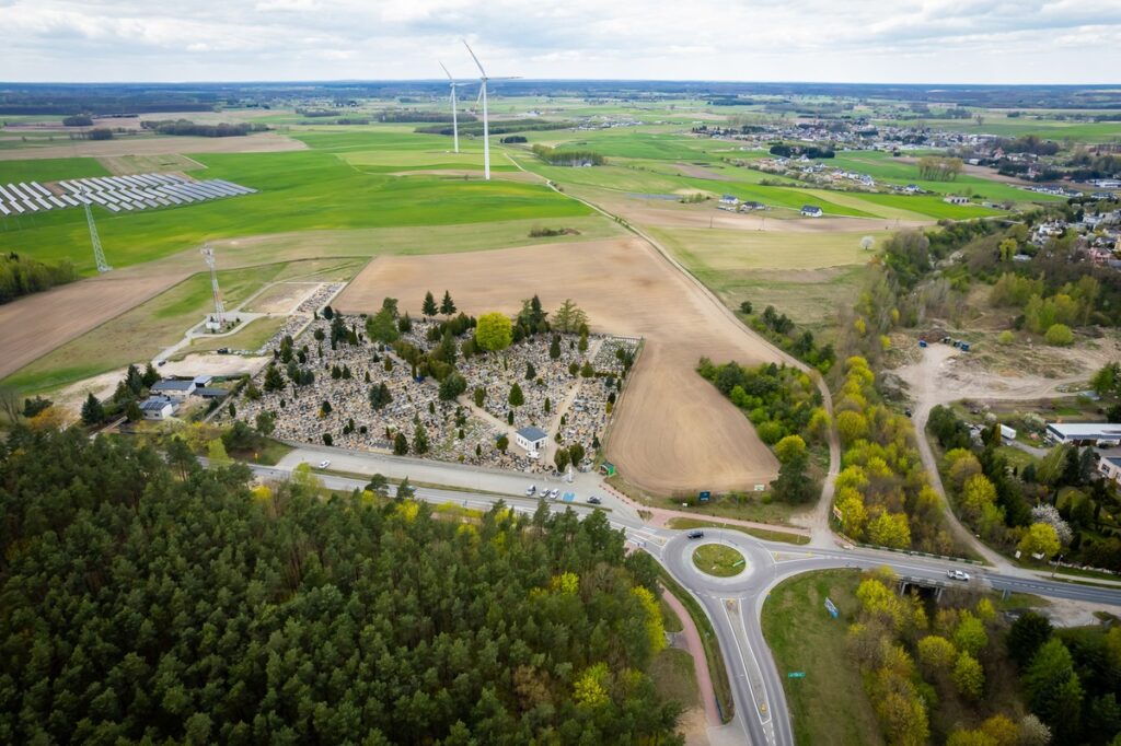 Site designated for the construction of the Więcbork bypass; photo by Tomasz Czachorowski/eventphoto.com.pl for UMWKP