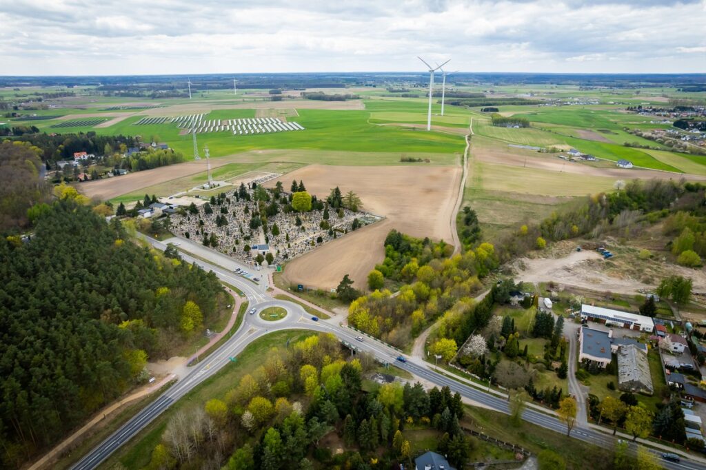 Site designated for the construction of the Więcbork bypass; photo by Tomasz Czachorowski/eventphoto.com.pl for UMWKP