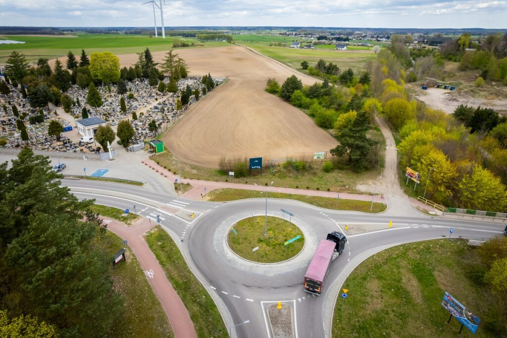 Site designated for the construction of the Więcbork bypass; photo by Tomasz Czachorowski/eventphoto.com.pl for UMWKP
