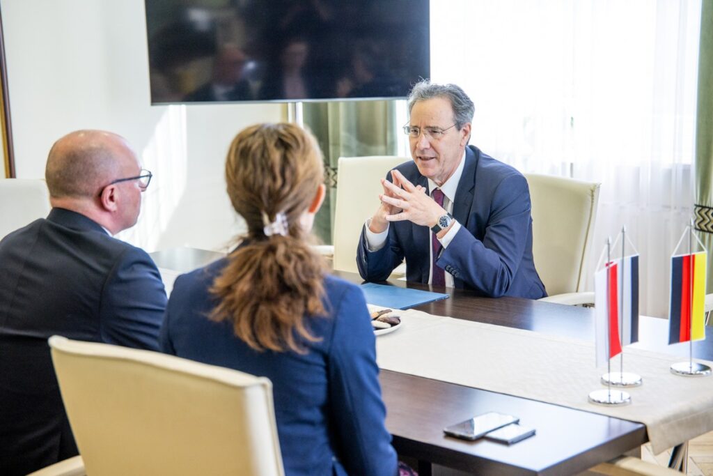 Visit of German Ambassador Miguel Berger. Photo: Andrzej Goiński / UMWKP