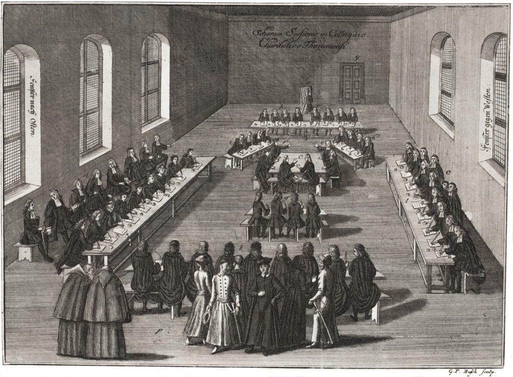 Colloquium Charitativum A.D. 1645 wg ryciny z epoki