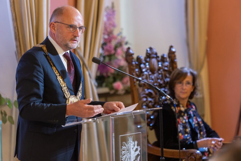 The ceremony of presenting Professor Marta Cartabia with the Nicolaus Copernicus Fides et Ratio Award, photo by Mikołaj Kuras for UMWKP