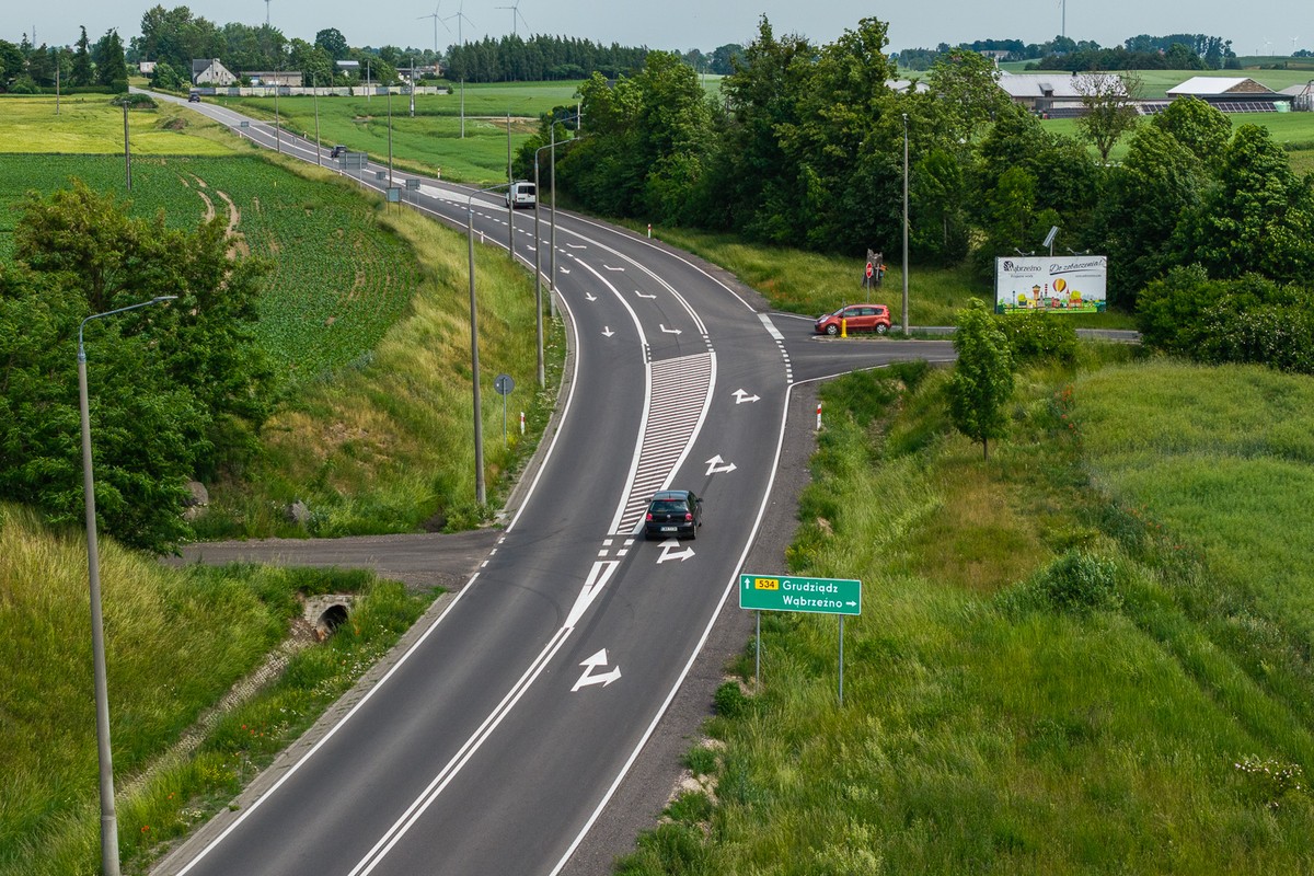 Obwodnica Wąbrzeźna, fot. Szymon Zdziebło/tarantoga.pl dla UMWKP