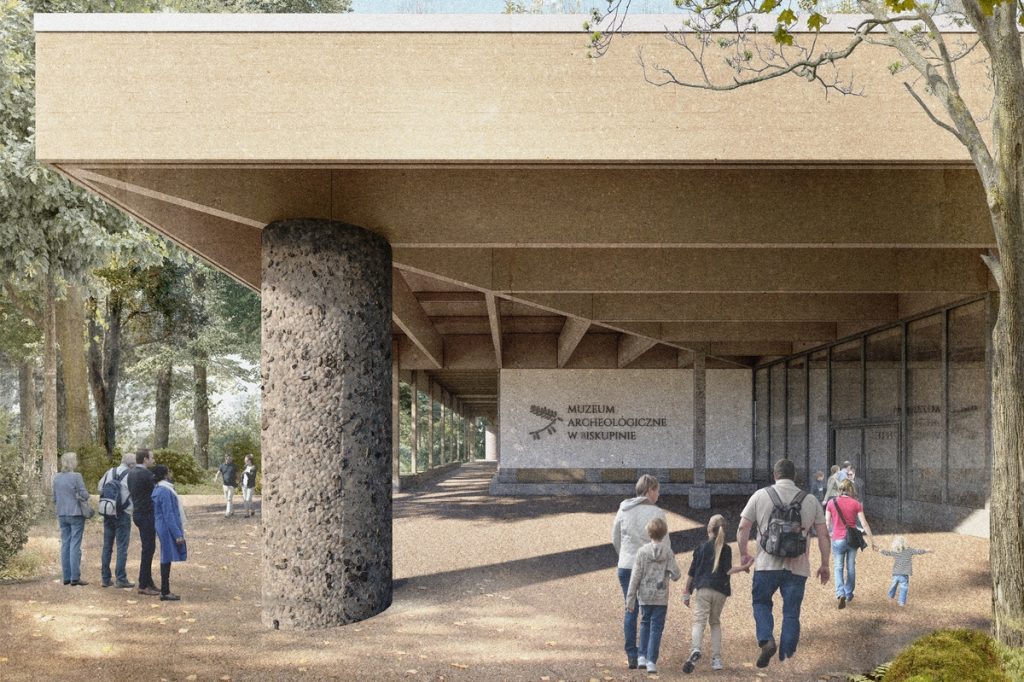 Wizualizacja pawilonu muzealnego w Biskupinie, grafika: Prolog/Muzeum Archeologiczne w Biskupinie
