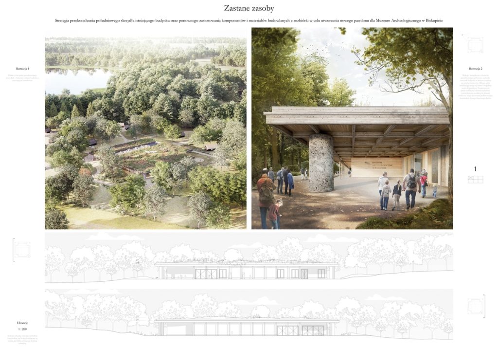 Wizualizacja pawilonu muzealnego w Biskupinie, grafika: Prolog/Muzeum Archeologiczne w Biskupinie