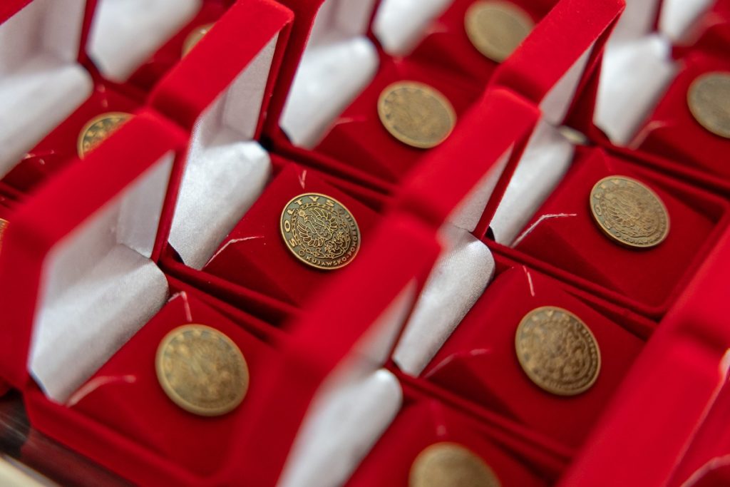 Presentation of badges to village leaders from Radziejów County, photo: Szymon Zdziebło/tarantoga.pl for UMWKP
