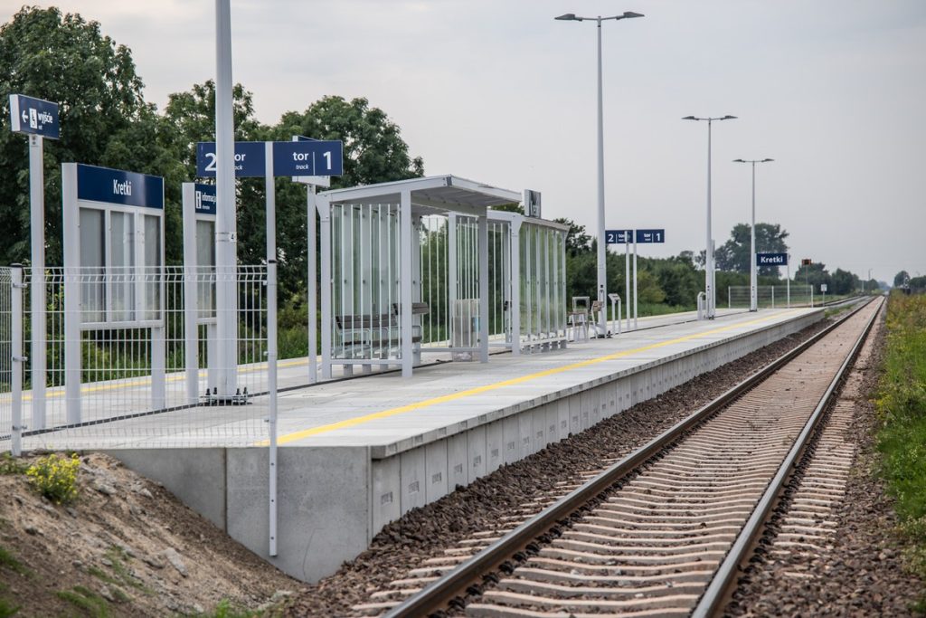 Budowa przystanku kolejowego w Kretkach, fot. Andrzej Goiński/UMWKP