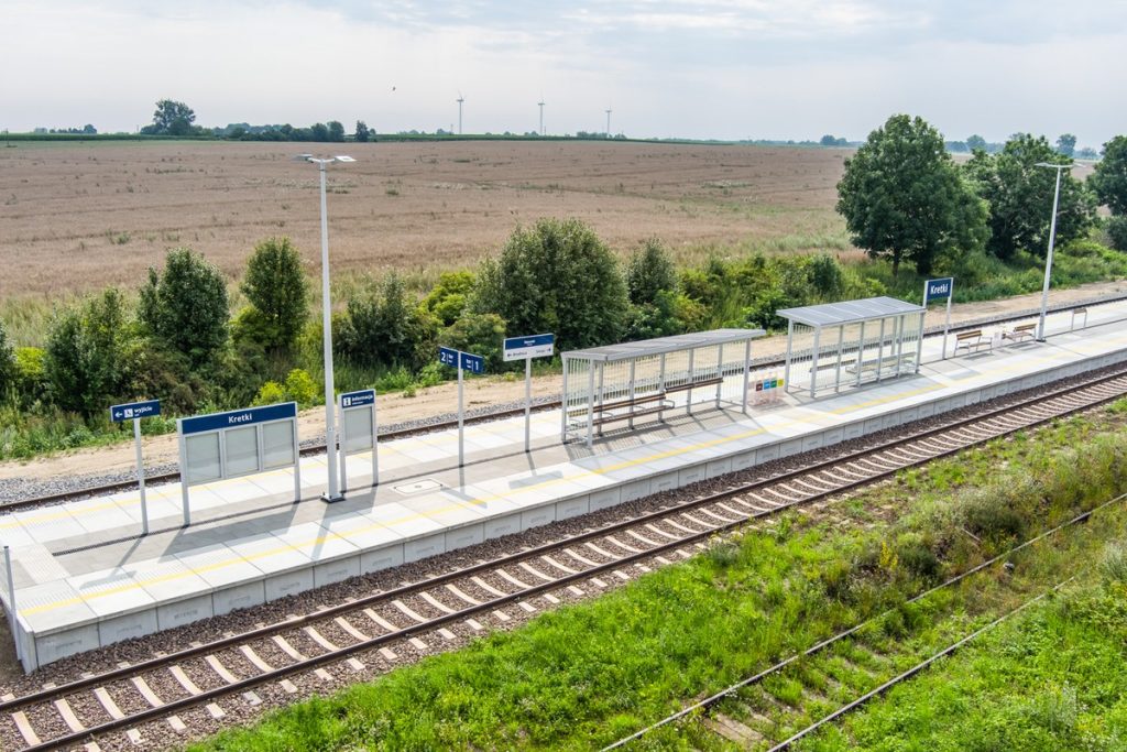 Budowa przystanku kolejowego w Kretkach, fot. Andrzej Goiński/UMWKP