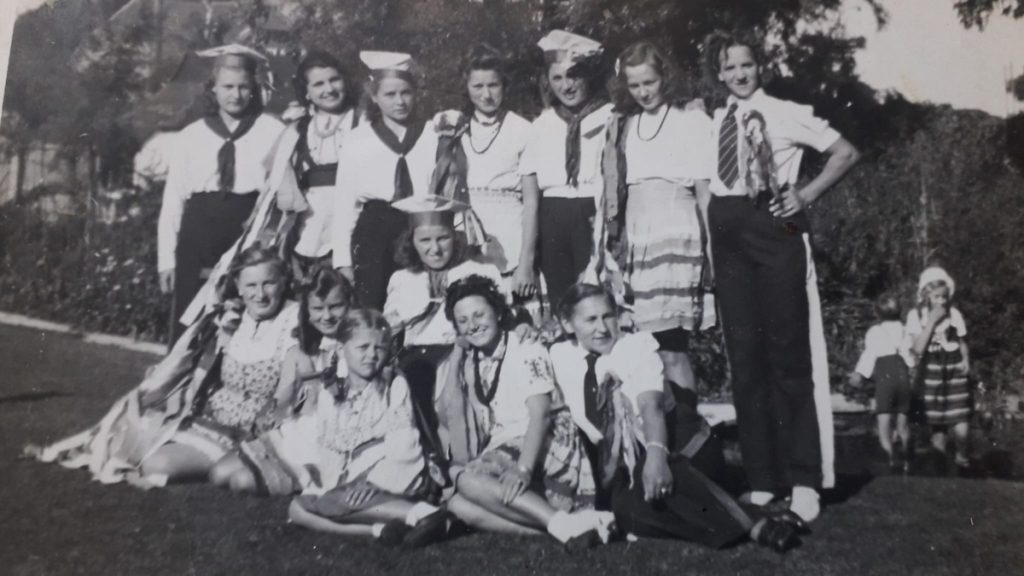 Jadwiga Goerke w Danii, w trakcie pobyty w obozie przejściowym, fot. archiwum rodzinne