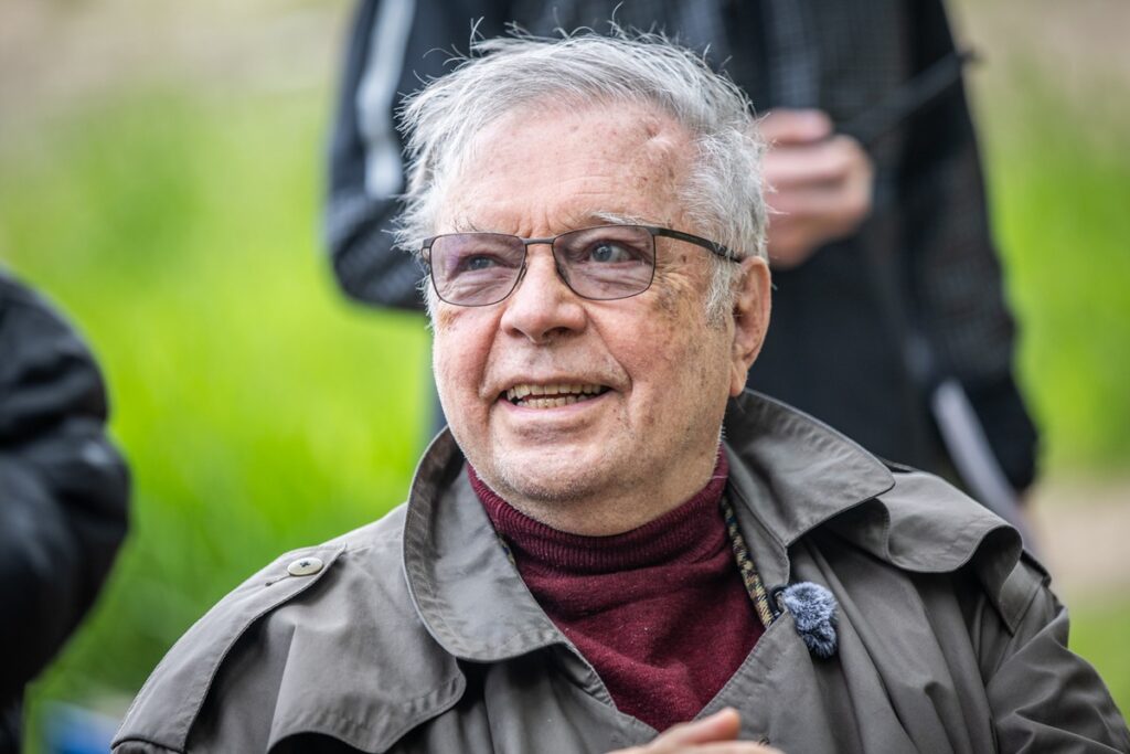 Krzysztof Zanussi na planie „Całopalenia” w Toruniu, fot. Andrzej Goiński/UMWKP