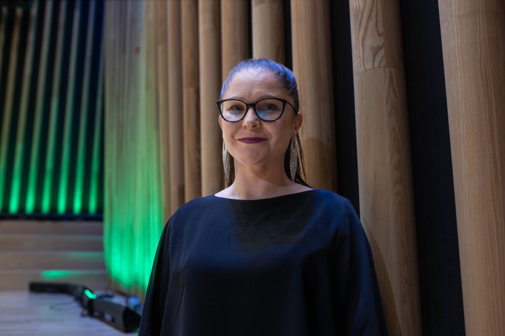 Dr Magdalena Filipska, chórmistrz, aranżer i dyrygent Chóru Kameralnego Akademii Muzycznej imienia Feliksa Nowowiejskiego w Bydgoszczy, fot. Tomasz Czachorowski/eventophoto.com.pl dla UMWKP