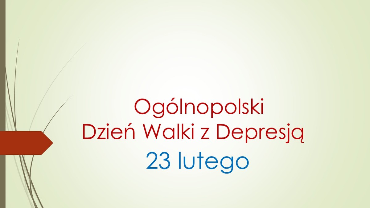 Grafika: Ogólnopolski Dzień Walki z Depresją. 23 lutego