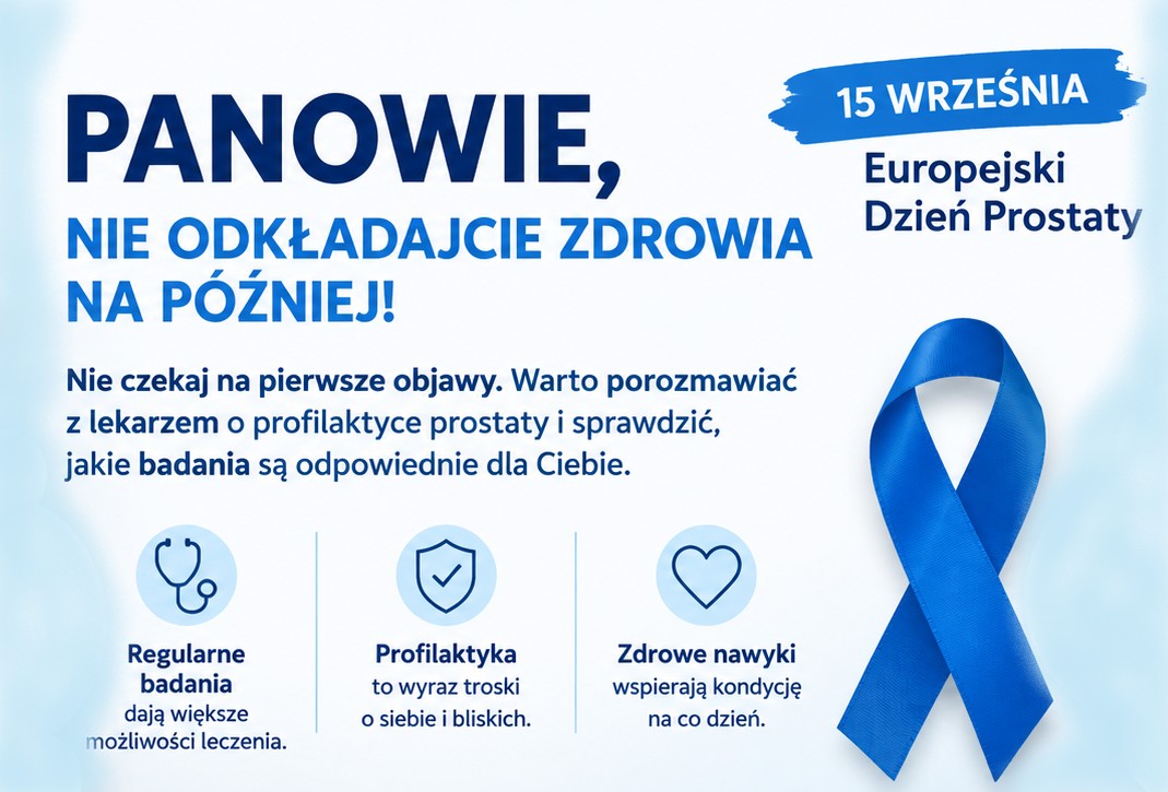 Grafika informująca o Europejskim Dniu Prostaty.