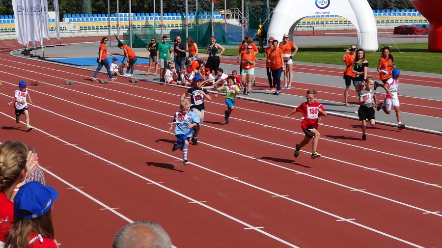 Najmłodszy uczestnik naszej ekipy w biegu na 60m (brązowy medal)