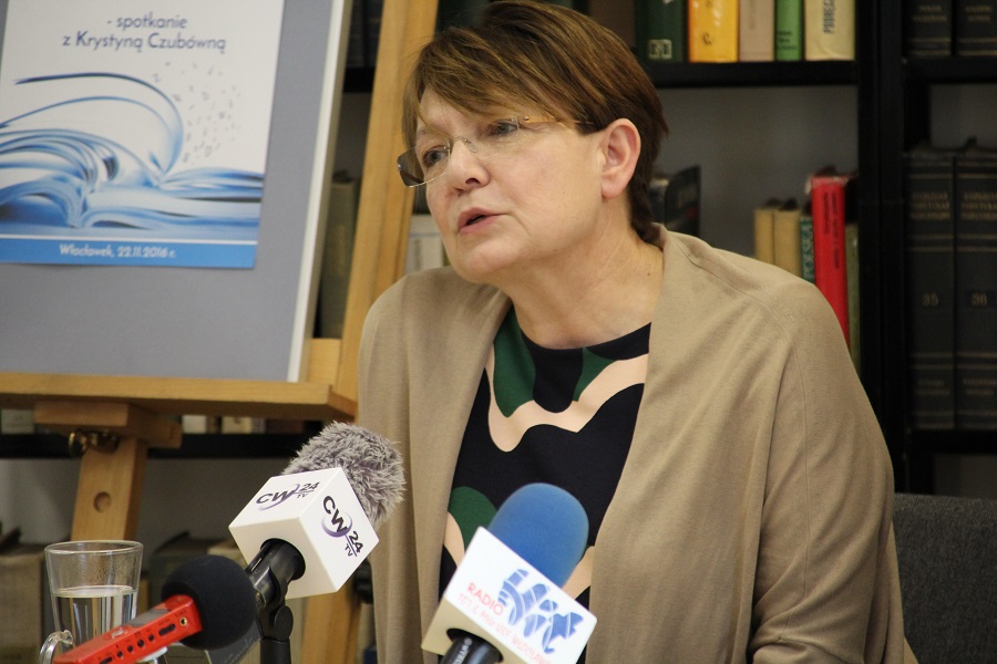 Krystyna Czubówna na spotkaniu z mediami