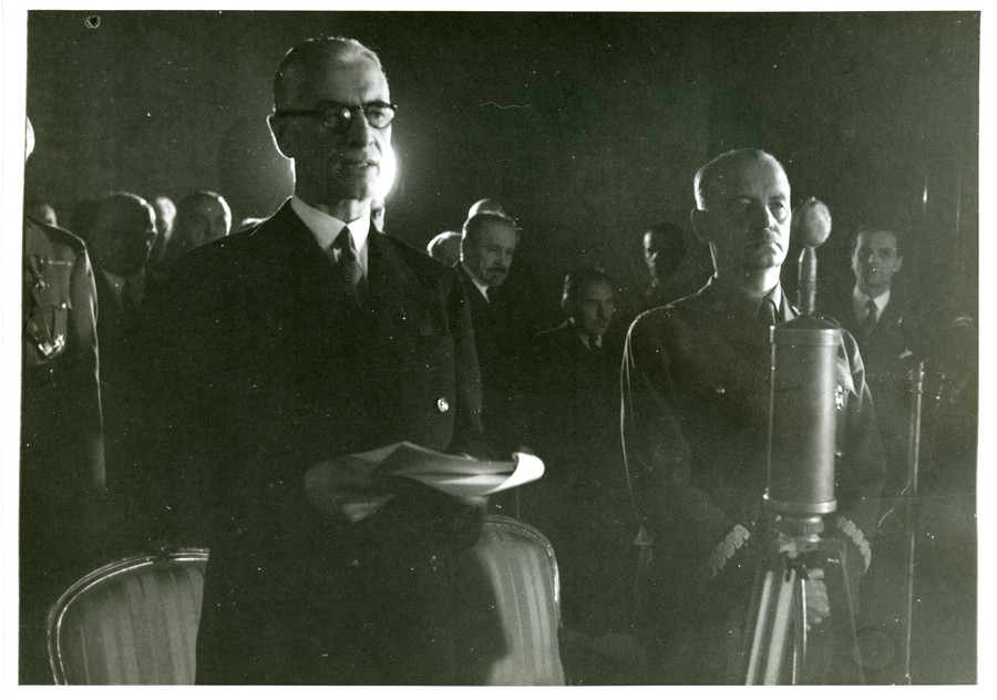 Prezydent RP na Uchodźstwie W. Raczkiewicz i gen. Władysław Sikorski - Otwarcie II Rady Narodowej, Londyn 1942, fot. Archiwum Emigracji UMK