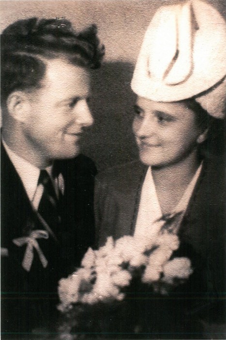 Zdjęcie ślubne Jana Sobolewskiego z żoną Heleną, 1947 rok. Fot. Archiwum prywatne 