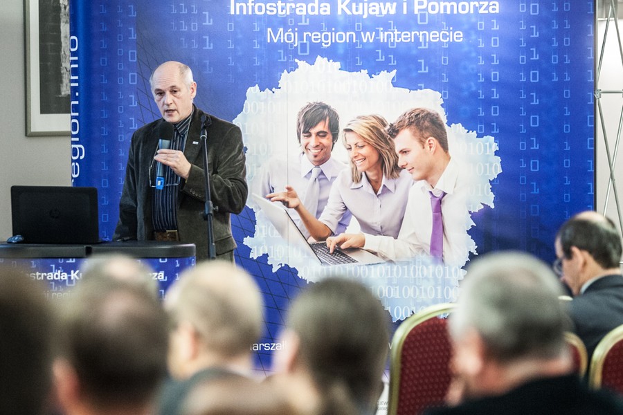 Konferencja podsumowująca realizację projektu utworzenia Kujawsko-Pomorskiego Systemu Informacji Przestrzennej, fot. Andrzej Goiński