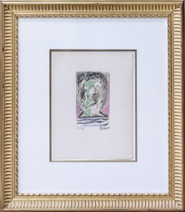Obraz Pablo Picasso - Le Gout du Bonheur No. 2 , litografia z 1970 roku, fot. Andrzej Goiński