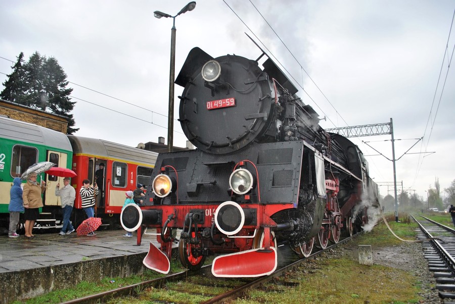 16 kwietnia do Ciechocinka przyjechał pociąg „Tężnia” prowadzony przez zabytkowy parowóz, fot. Justyna Małecka