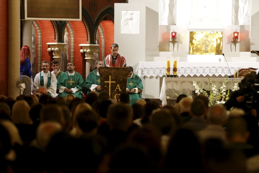 Pobyt naszych gości zainaugurowała oficjalnie msza święta, fot. Mikołaj Kuras