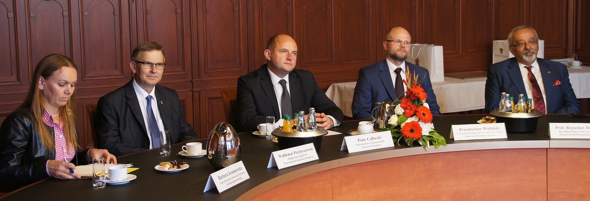 Spotkanie z premierem Saksonii-Anhalt Reinerem Haseloffem; fot. materiały prasowe gospodarzy wizyty