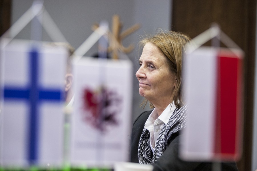 Ambasador Finlandii Hanna Lehtinen w Toruniu, fot. Andrzej Goiński