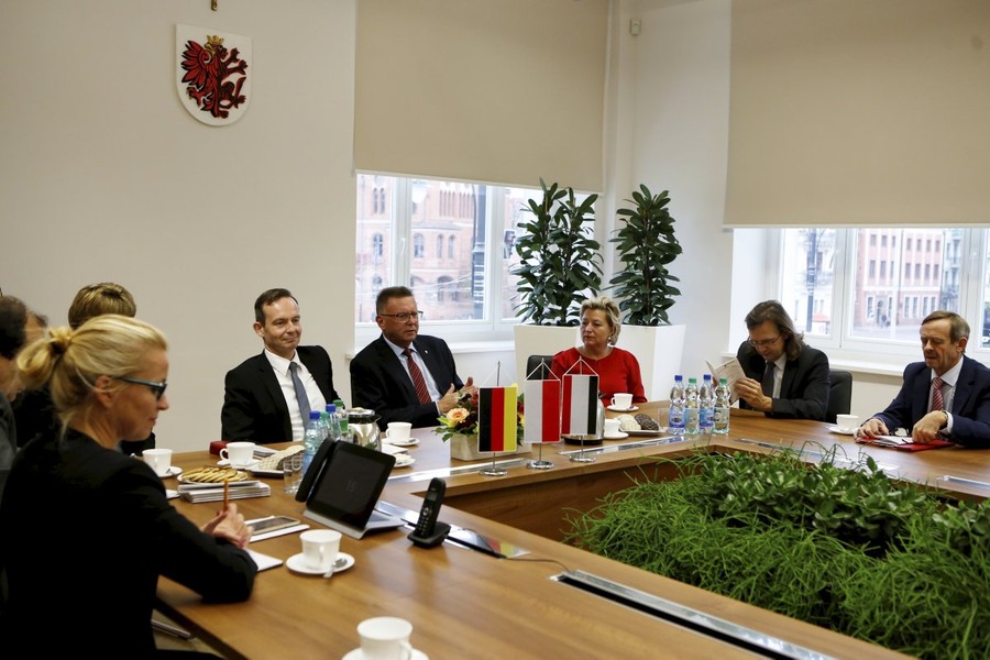 Spotkanie z przedstawicielami Nadrenii-Palatynatu w Urzędzie Marszałkowskim, Fot. Mikołaj Kuras