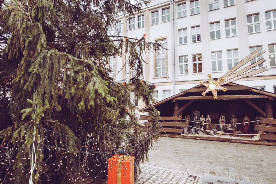 Świąteczne dekoracje przed Urzędem Marszałkowskim, fot. Andrzej Goiński